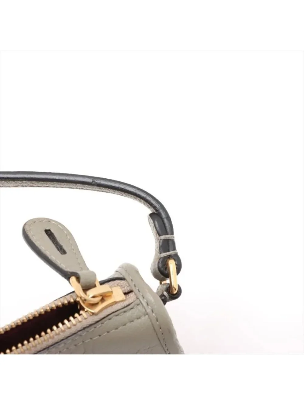 Loewe Pouch Leather Handbag Small Gray